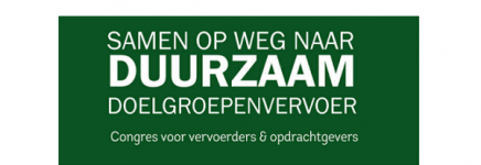 Uitnodiging congres 'Samen op weg naar duurzaam doelgroepenvervoer' Uitnodiging congres 'Samen op weg naar duurzaam doelgroepenvervoer'