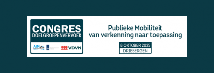 Congres Doelgroepenvervoer 2025: Publieke Mobiliteit - van verkenning naar toepassing Congres Doelgroepenvervoer 2025: Publieke Mobiliteit - van verkenning naar toepassing